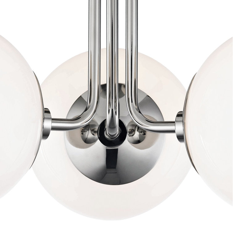 Luna Frosted Glass and Polished Nickel Globe Light