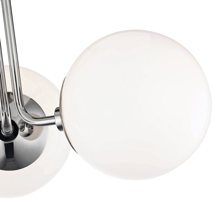 Luna Frosted Glass and Polished Nickel Globe Light