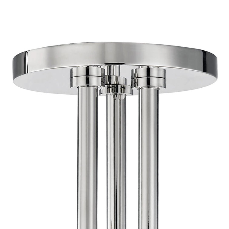 Luna Frosted Glass and Polished Nickel Globe Light