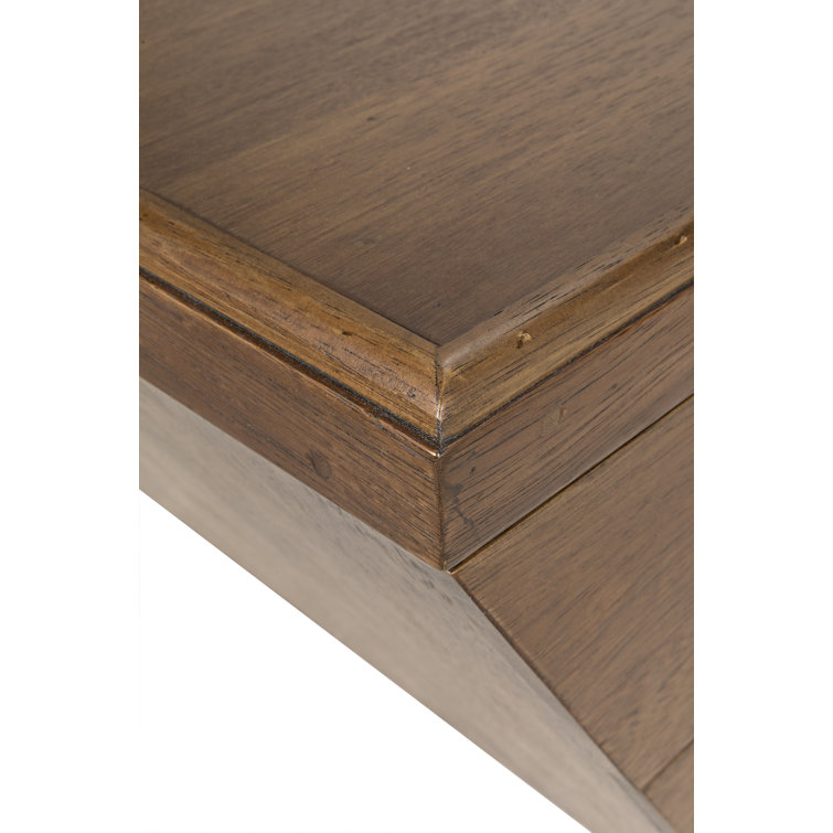 Tetramo Dark Walnut Wood Writing Desk with Drawers