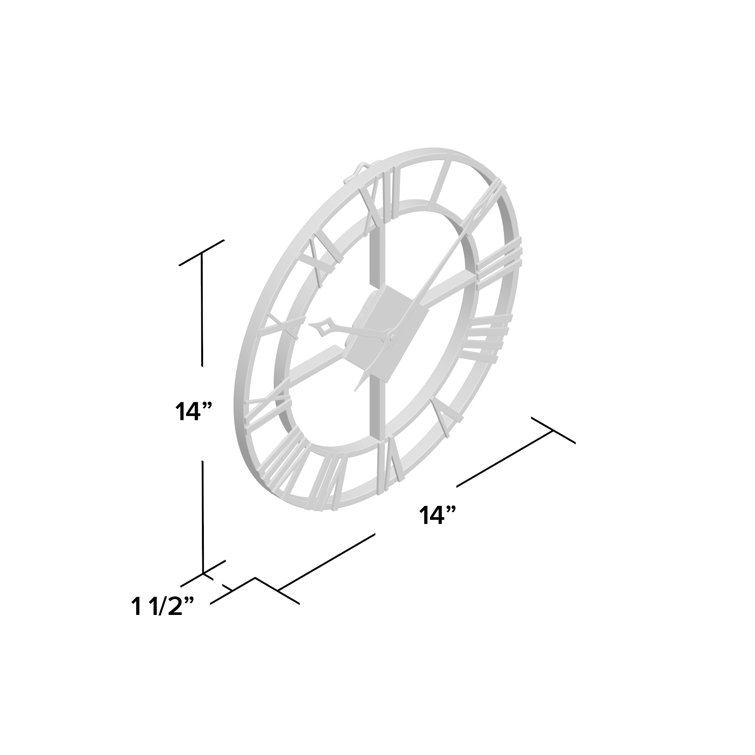 Howard Miller 14-Inch Noir Wrought Iron Round Wall Clock