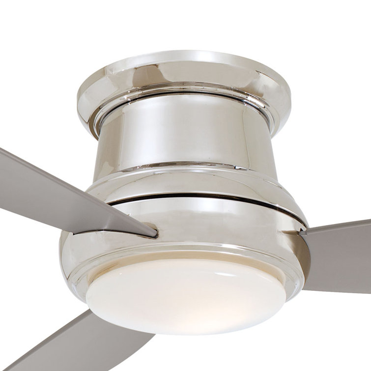 52" White LED Low Profile Ceiling Fan with Remote and Light Kit