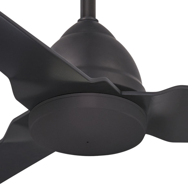 54" Coal Black 3-Blade Ceiling Fan with Remote Control