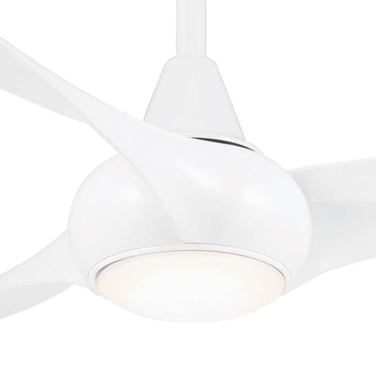 52" White LED Ceiling Fan with Remote and Light Kit