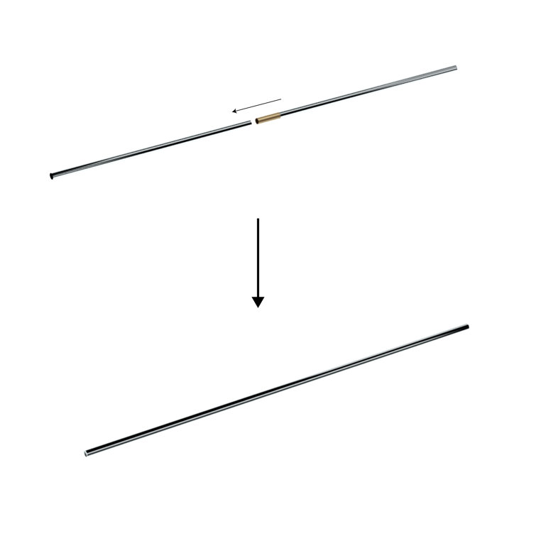 Marina 72'' Satin Nickel Straight Wall Shower Curtain Rod