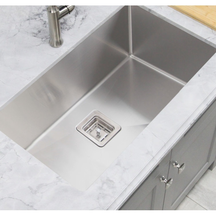 Square Stainless Steel Kitchen Sink Strainer with Removable Basket