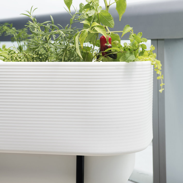 Alpine White 36" Round Raised Garden Bed Planter with Drainage Hole