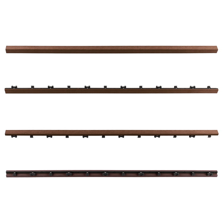 Brazilian Ipe Composite Deck Tile Straight Trim, 3 ft