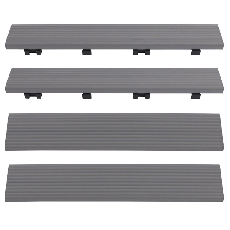 12" x 2" Westminster Gray Composite Deck Tile Side Trim