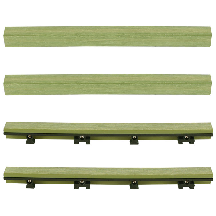 Irish Green Composite Deck Tile Side Trim, 12" x 1"