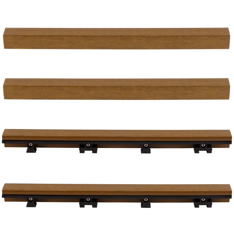 12" x 1" Peruvian Teak Composite Interlocking Deck Side Trim