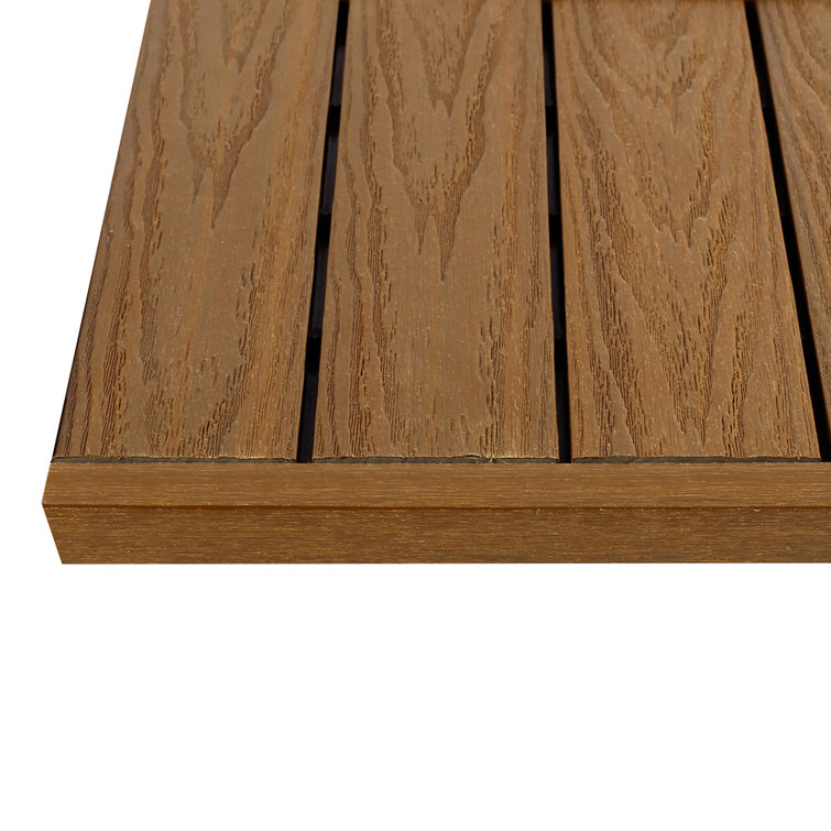 12" x 1" Peruvian Teak Composite Interlocking Deck Side Trim
