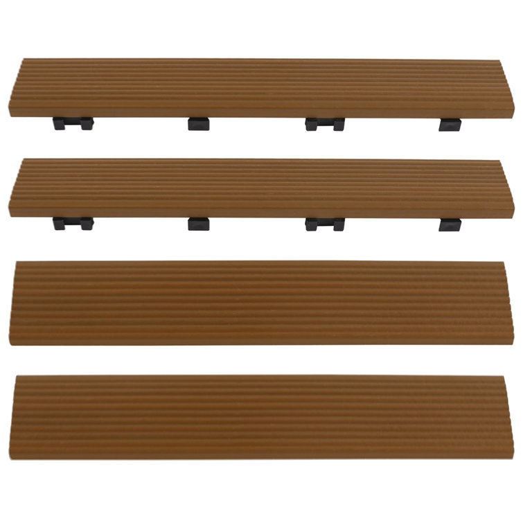 Peruvian Teak Prefinished Composite Deck Tile Side Trim