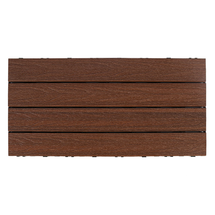 Brazilian Ipe Composite Interlocking Deck Tile 12" x 24"