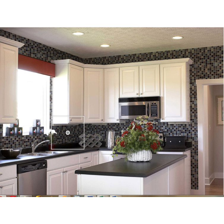 New Era II 12x12 Brown Glass and Stone Mosaic Tile