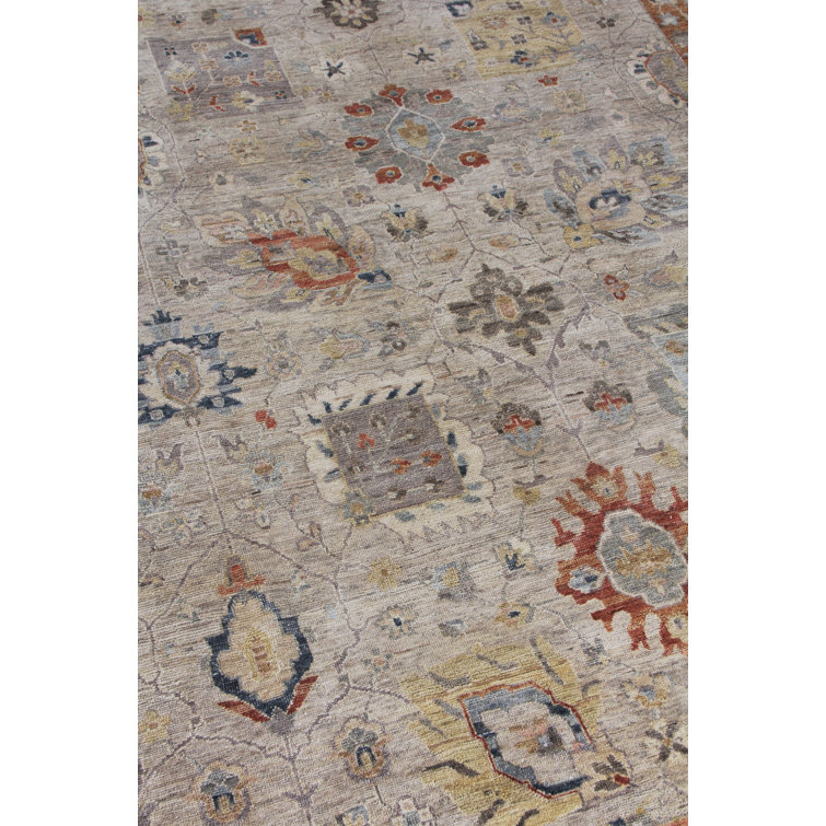 Heirloom Hand-Knotted Red Floral Wool 8' x 10' Rug