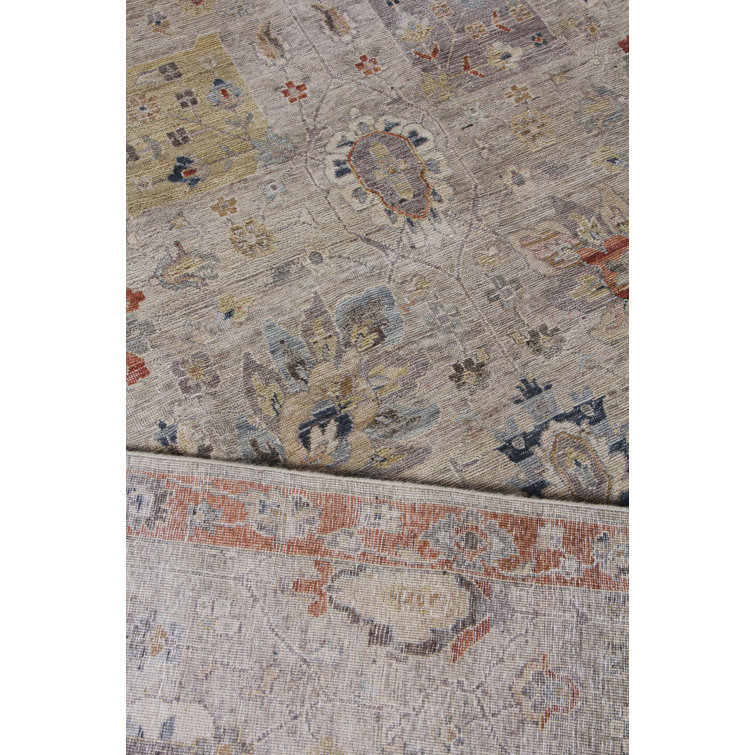 Heirloom Hand-Knotted Red Floral Wool 8' x 10' Rug