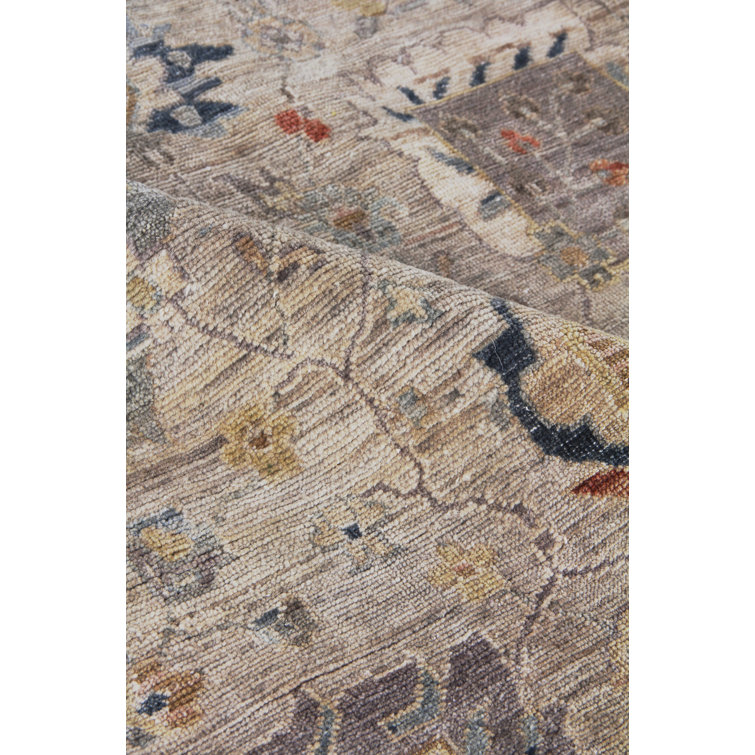 Heirloom Hand-Knotted Red Floral Wool 8' x 10' Rug
