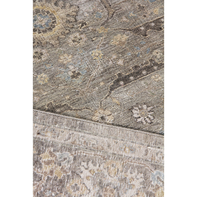 Heirloom Khaki Hand-Knotted Wool 10' x 14' Oriental Rug