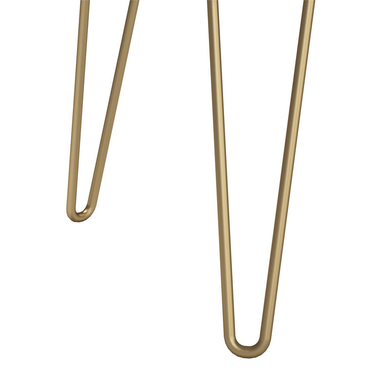 Athena White Marble and Gold Metal Hairpin Nesting Tables