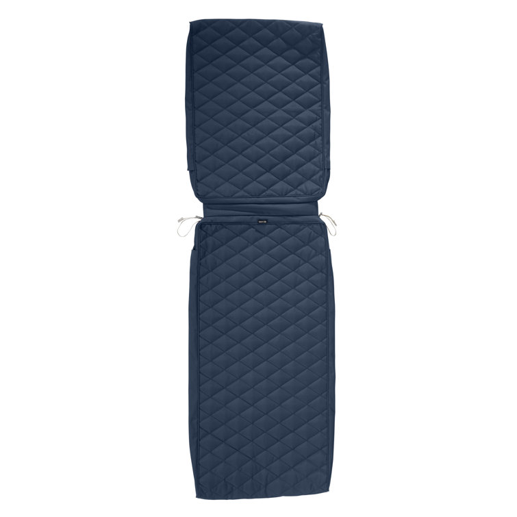 Chamomile Quilted Outdoor Chaise Lounge Cushion Cover, 72" x 21"