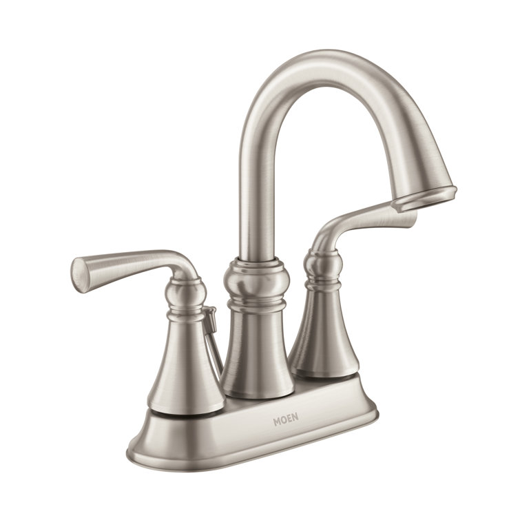 Wetherly Brushed Nickel Two-Handle Centerset Bathroom Faucet
