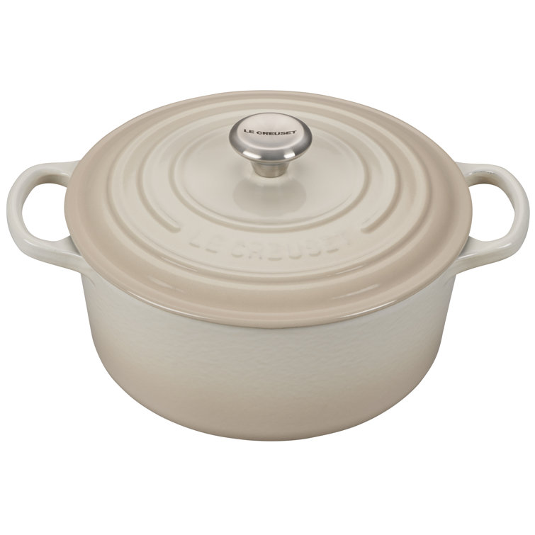 Meringue Enameled Cast Iron 7.25 qt. Dutch Oven