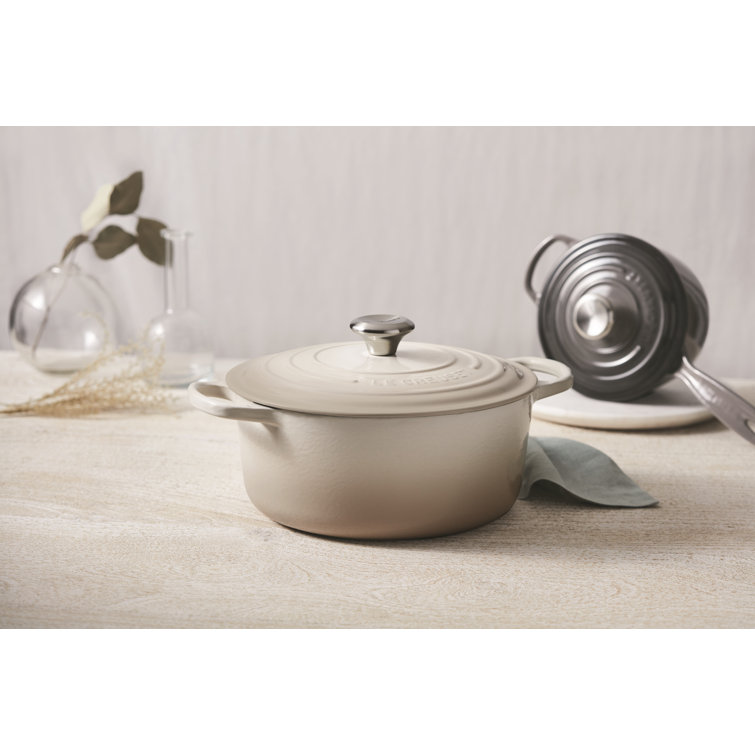 Meringue Enameled Cast Iron 7.25 qt. Dutch Oven