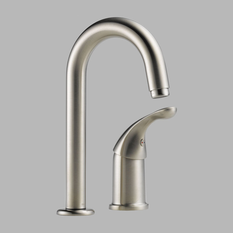 Stainless Steel Single Handle Bar/Prep Faucet with Pull-out Spray