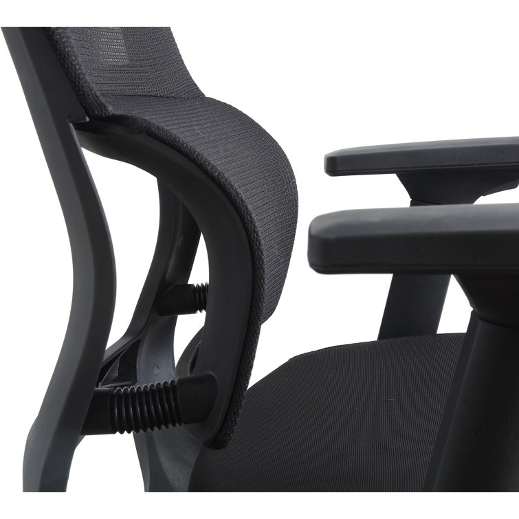 ErgoFlex High Back Mesh Swivel Chair with Adjustable Arms, Black