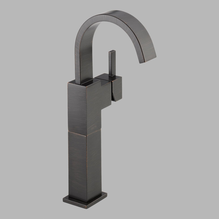Sleek Stainless Steel & Bronze Vessel Bathroom Faucet