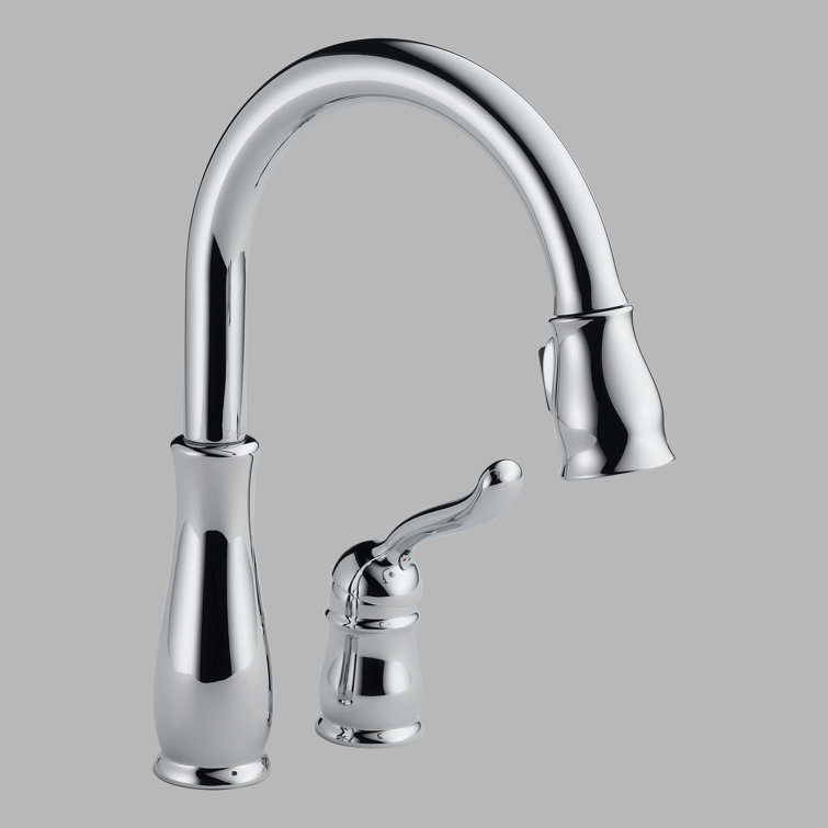 Chrome Pull-Down Kitchen Faucet with Spray and Deck Mount