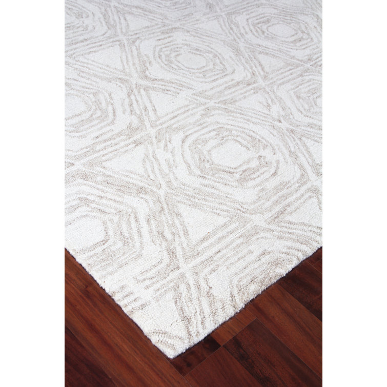 Caprice Geometric Handmade Tufted Wool and Cotton Rug, 9' x 12'