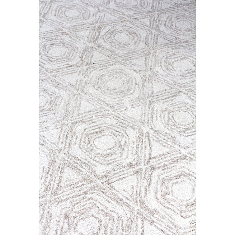 Caprice Geometric Handmade Tufted Wool and Cotton Rug, 9' x 12'