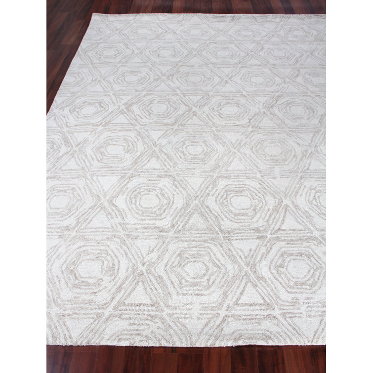 Caprice Geometric Handmade Tufted Wool and Cotton Rug, 9' x 12'
