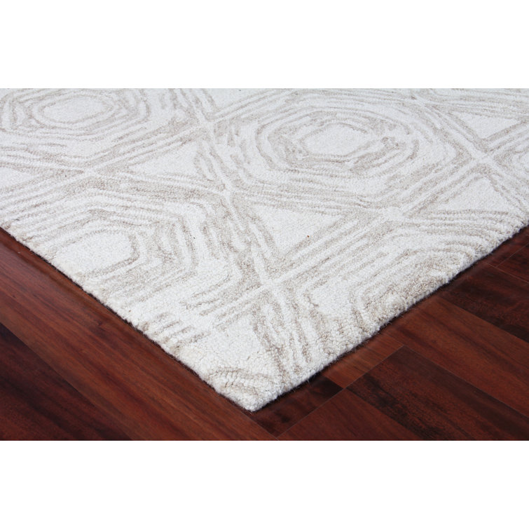Caprice Geometric Handmade Tufted Wool and Cotton Rug, 9' x 12'