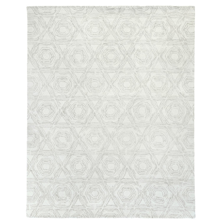 Caprice Geometric Handmade Tufted Wool and Cotton Rug, 9' x 12'
