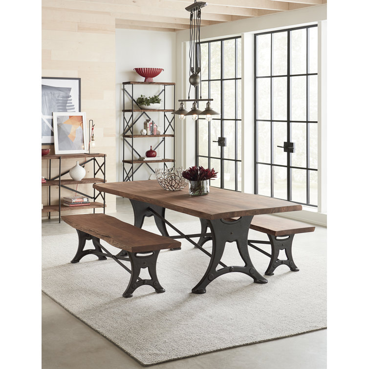 Blayne Rustic Walnut and Iron Etagere Bookcase