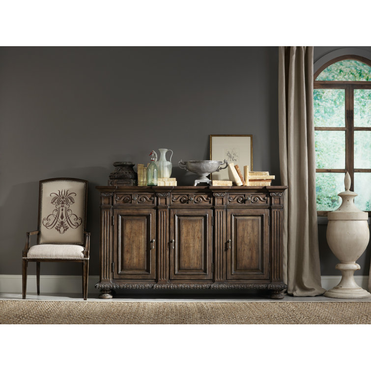 Elegant 72'' Brown Traditional Sideboard with Walnut Finish