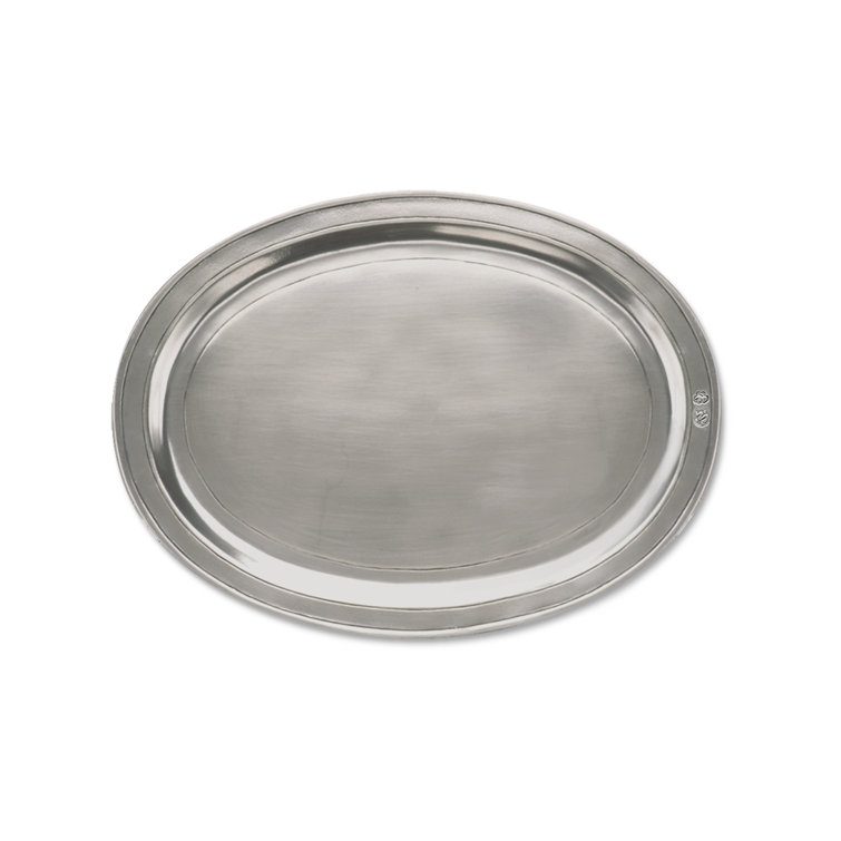 Handmade Oval Pewter Serving Platter