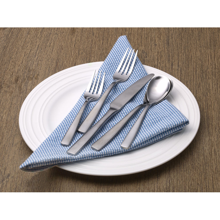 Mikasa Delano Satin 20-Piece Stainless Steel Flatware Set, Service for 4
