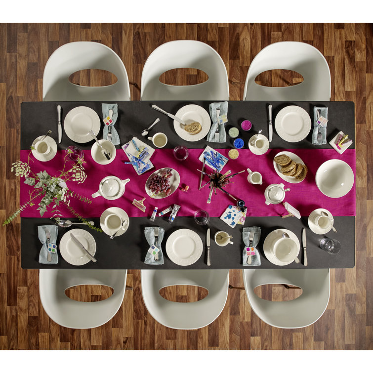 Cellini White Porcelain 24-Piece Dinnerware Set, Service for 6