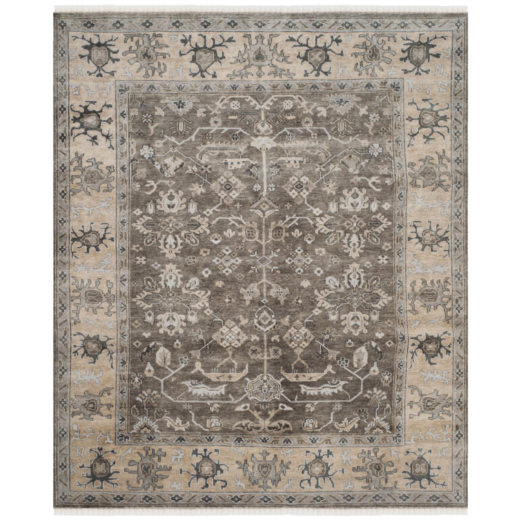 Ivory Elegance 8' x 10' Hand-Knotted Wool Oriental Rug