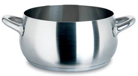 Medium Mirror Polished Stainless Steel Casserole with Handles