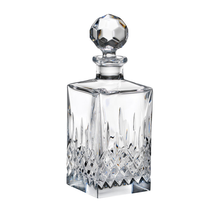 Hamilton Clear Lead Crystal Liquor Decanter with Faceted Stopper