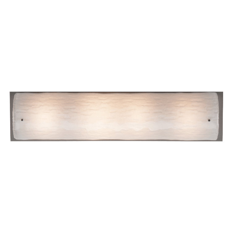Silver Textured Glass 26" Outdoor Vanity Light Bar