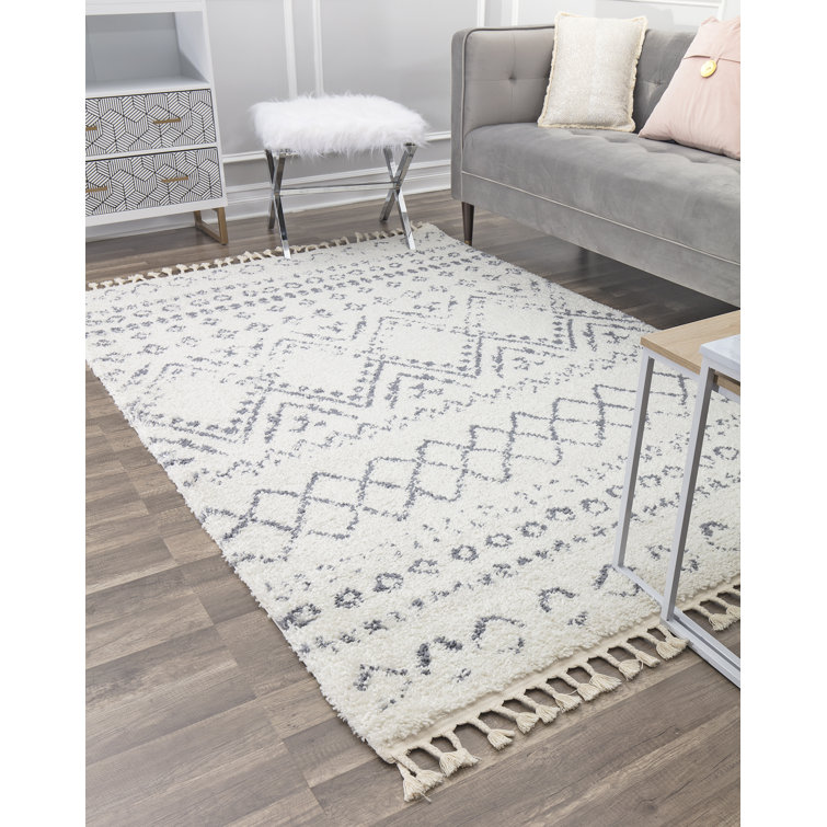 Shadow Gray 8' x 10' Shag Synthetic Area Rug