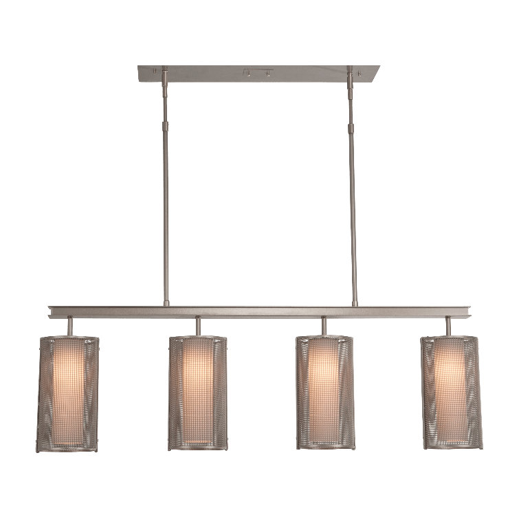 Cosmopolitan Uptown 43'' Metallic Beige Silver Mesh Drum Pendant