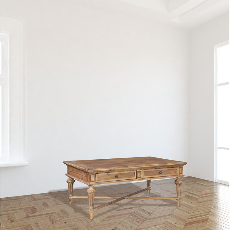 Beige Traditional Rectangular Coffee Table with Storage