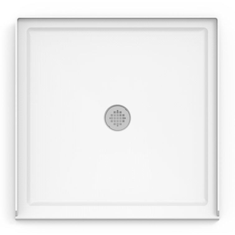 White Acrylic 36'' x 36'' Square Shower Base
